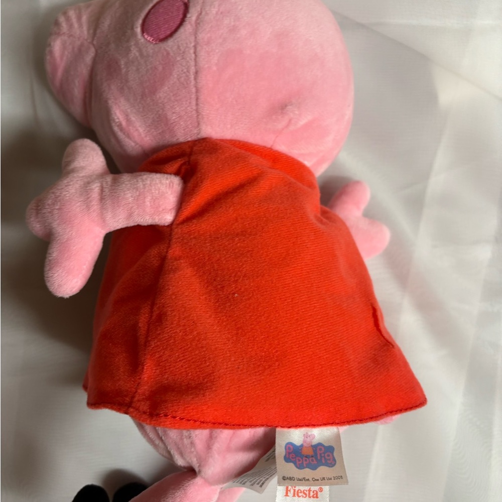 Sold Fiesta Pink and Red Stuffed Animal embroidered eyes preowned
